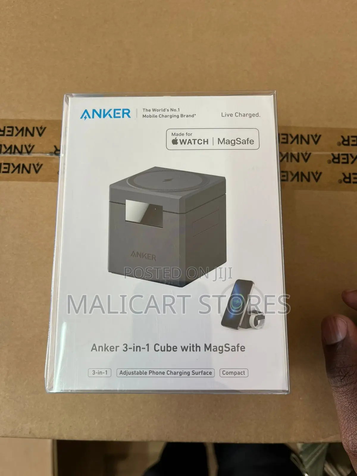 Anker 3-in-1 Cube With Magsafe- Wireless Charging Station