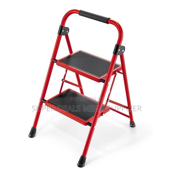 Foldable 2 Step Ladder for Kitchen | Wide Pedal, Lightweight Design