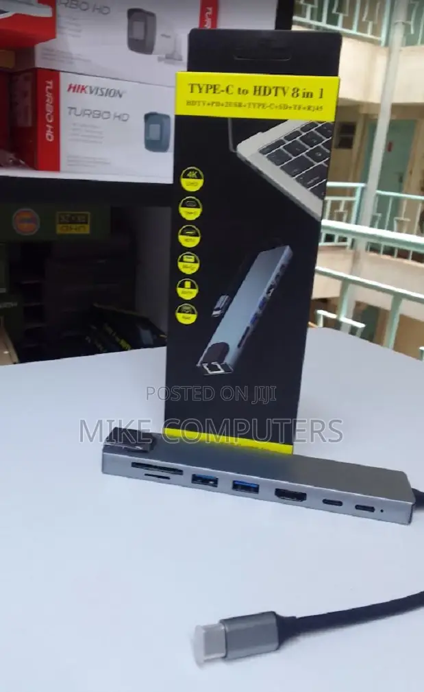 Type-C to HDTV 8-in-1 Adapter Usb-C Hub With Hdmi, Ethernet