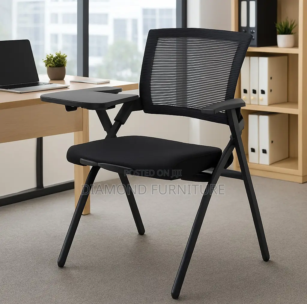 Foldable Training Study Office Seat With Arm Support