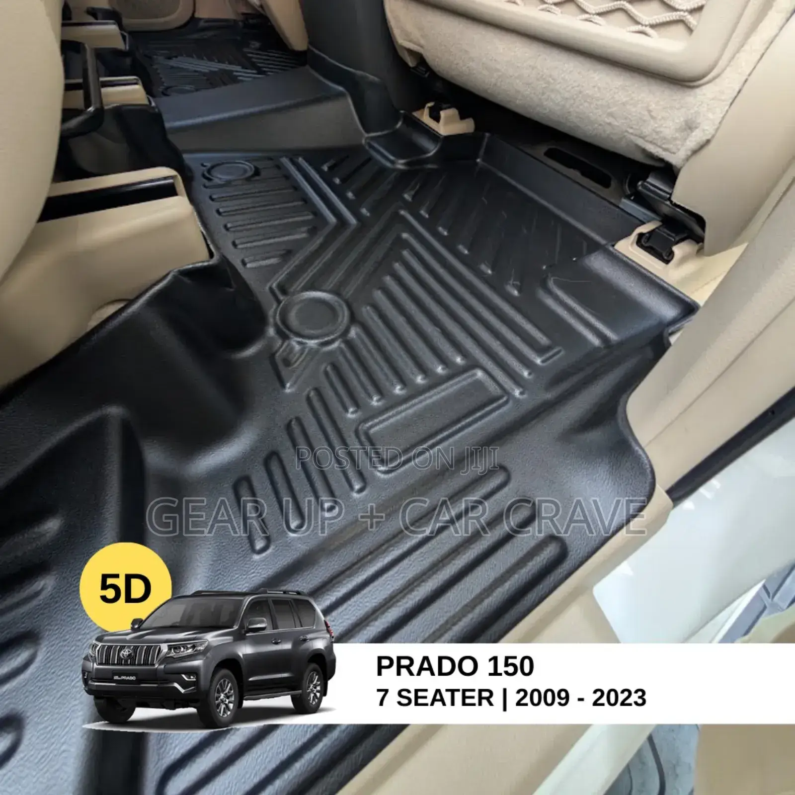 Toyota Prado J150 5d Floor Mats Without Boot Mat