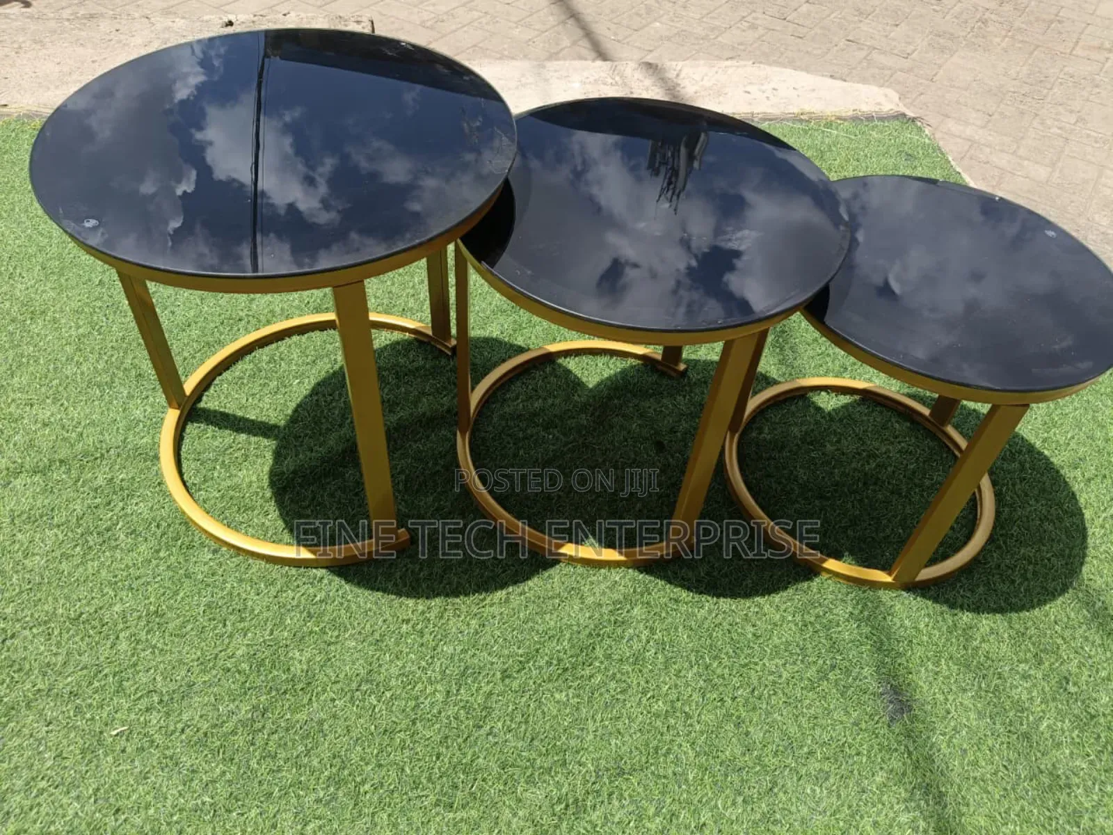 Glass Top 3 in 1 Nesting Table