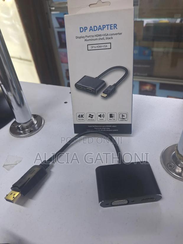 Display Port to Hdmi+Vga Converter Alluminium Shell