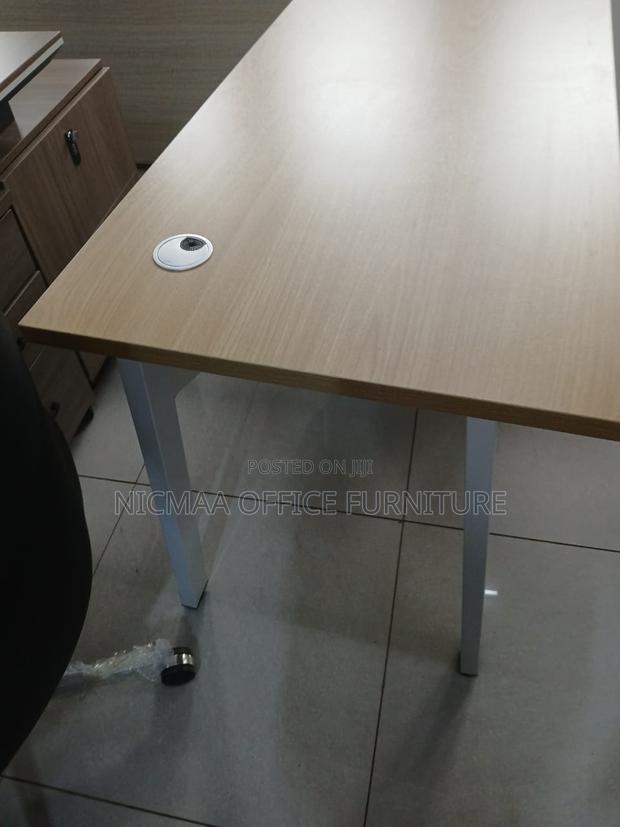 Light Wood White Finish With Secure Storage Advanced Desk - thumbnail 2