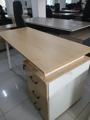 Light Wood White Finish With Secure Storage Advanced Desk