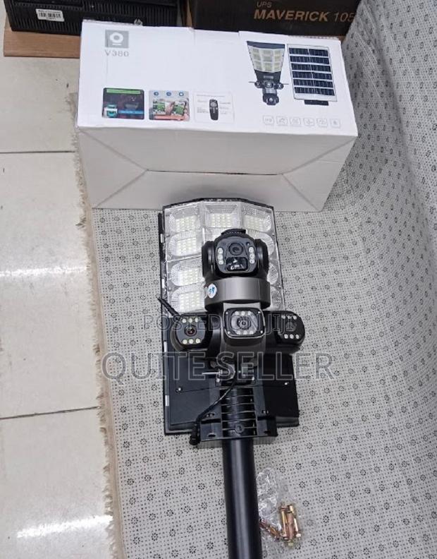 3 Lens CCTV Camera + Solar Street Light Tripple Lens - main view