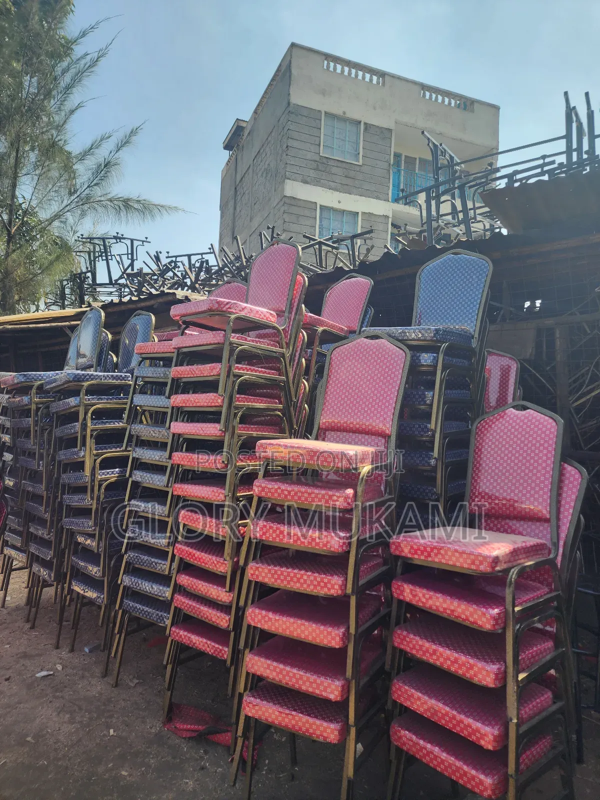Blue Red Imported Conference Chairs