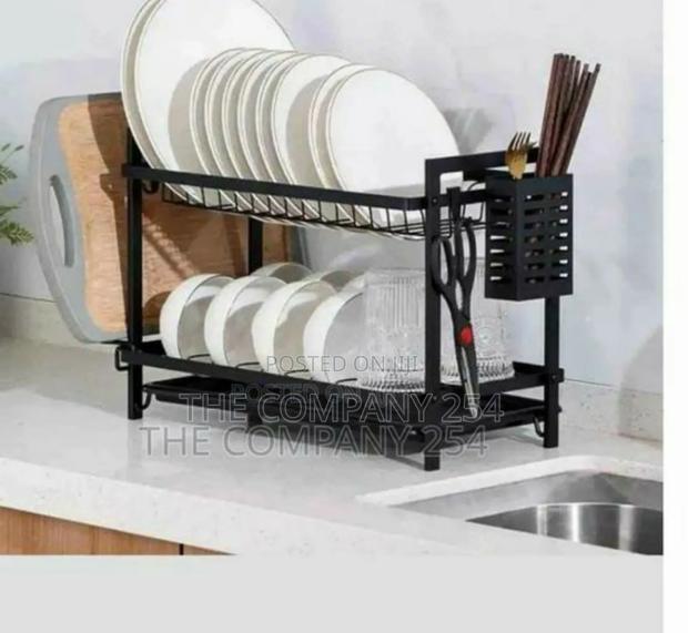 2 Tier Black Dish Rack Available