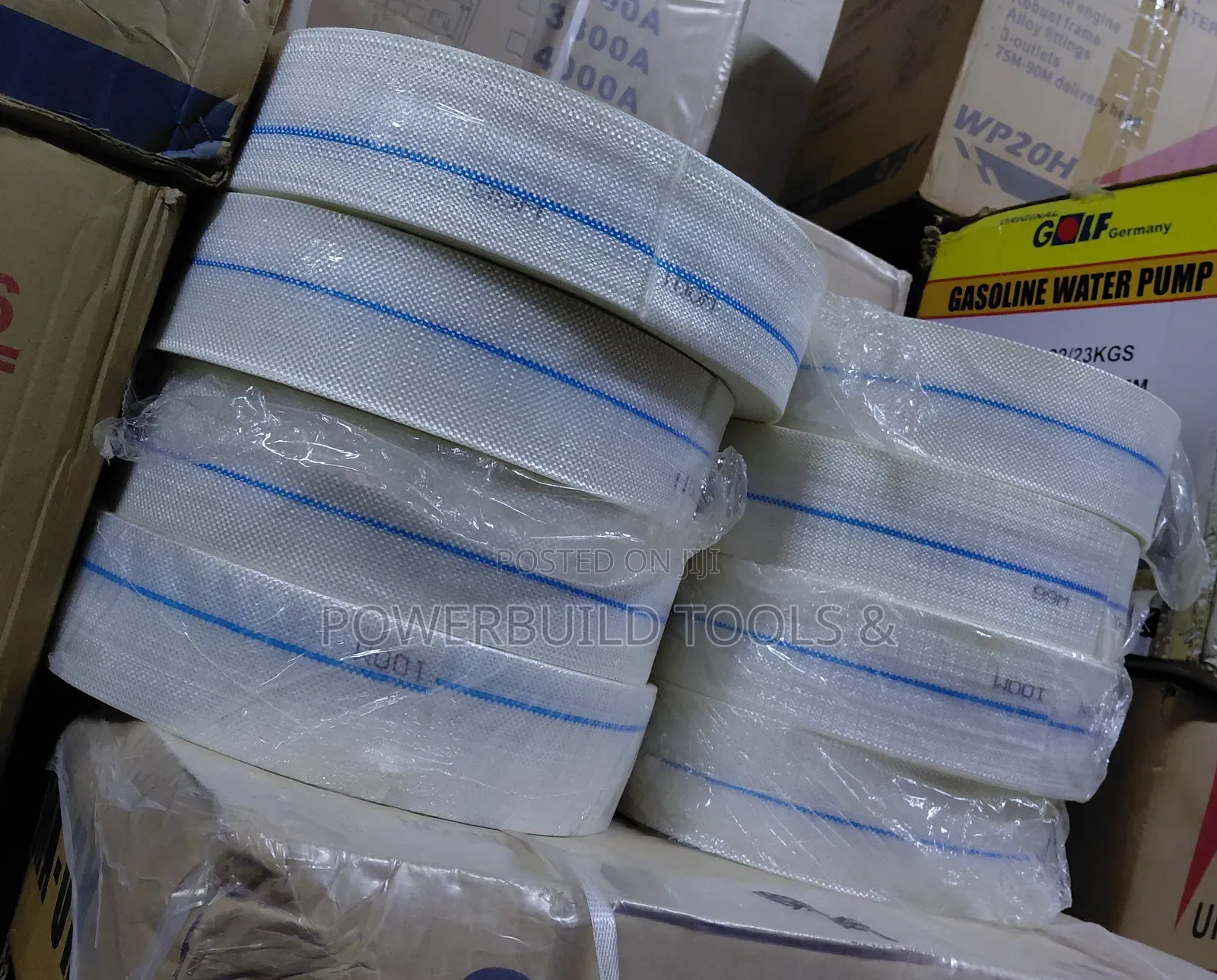 Canvas Pipe 2" By 100m White Canvas Roll