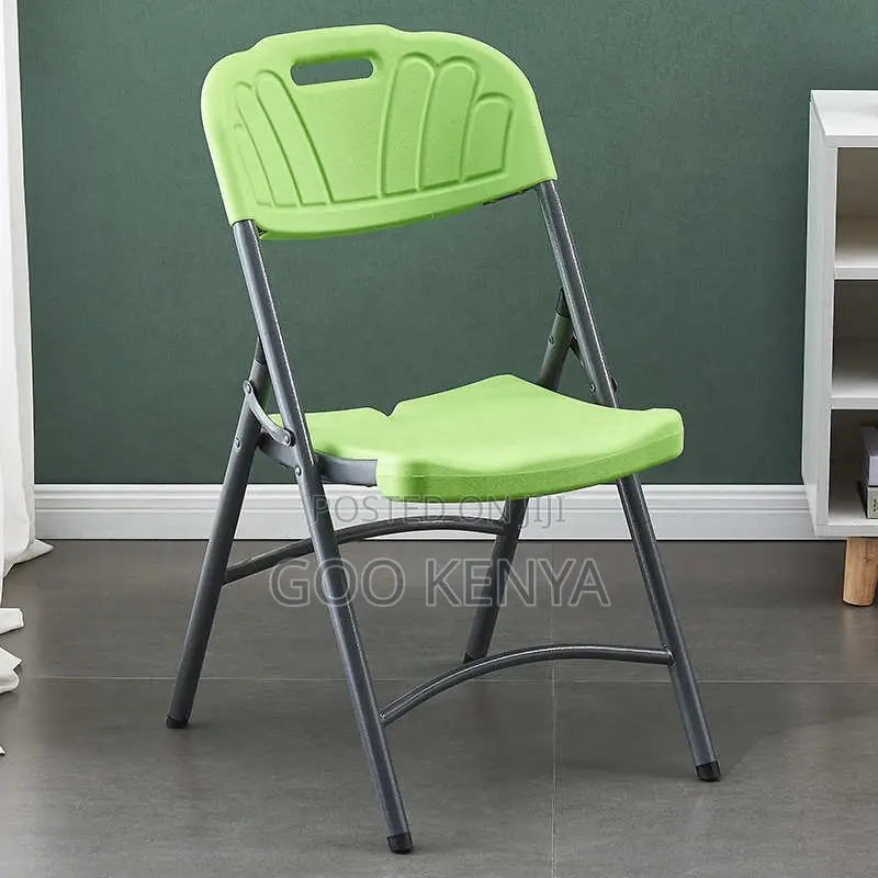 Home Chair; Outdoor Dining Plastic Chair With Foldable Frame