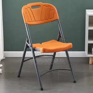 Home Chair; Outdoor Dining Plastic Chair With Foldable Frame