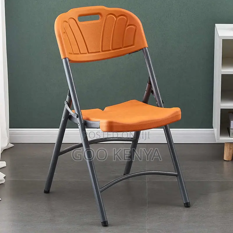 Home Chair; Outdoor Dining Plastic Chair With Foldable Frame