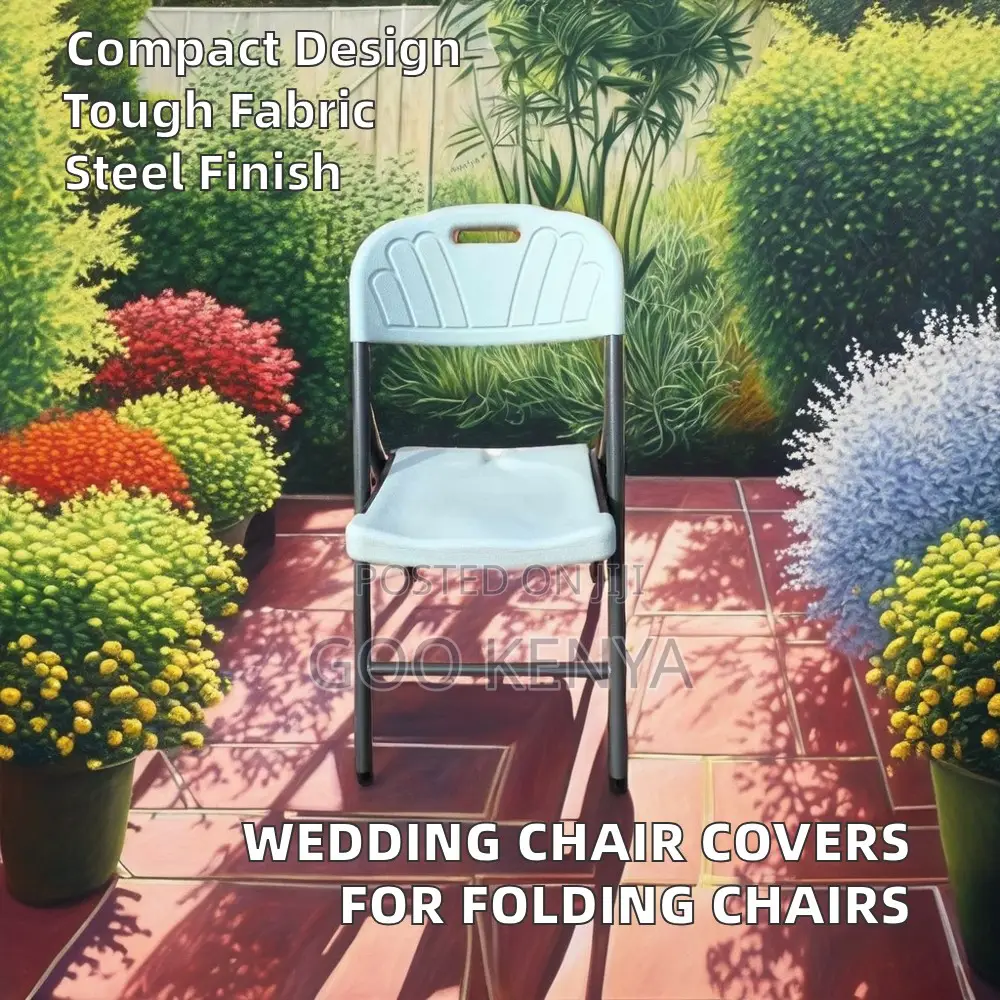 Home Chair; Outdoor Dining Plastic Chair With Foldable Frame