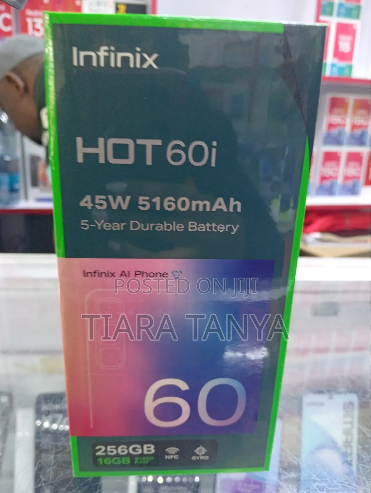 New Infinix Hot 60i 256 GB Black