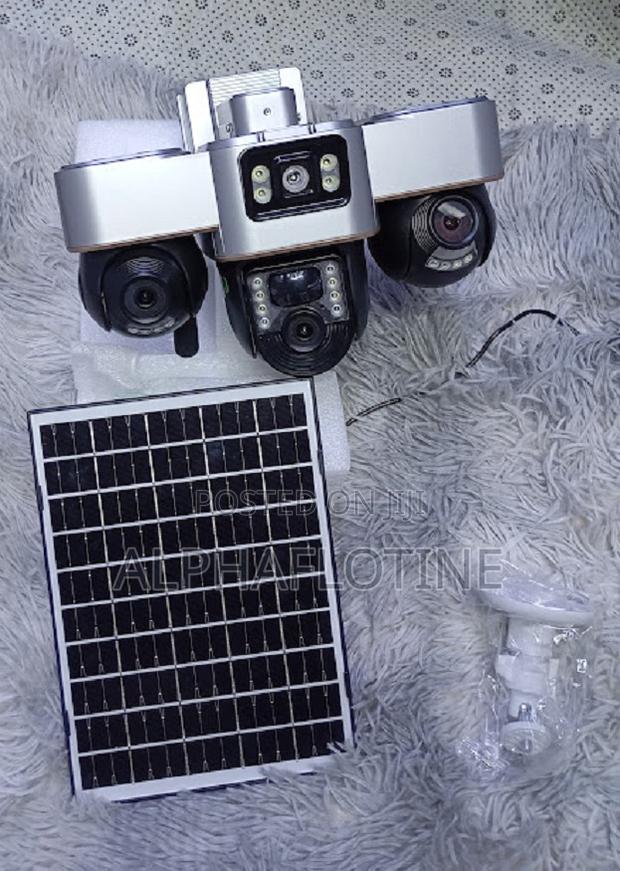 3 Lens Solar CCTV Camera