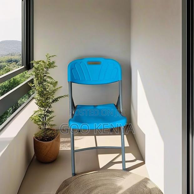 Outdoor Chair; Stackable Foldable Plastic Seating for Outdoors - thumbnail 2