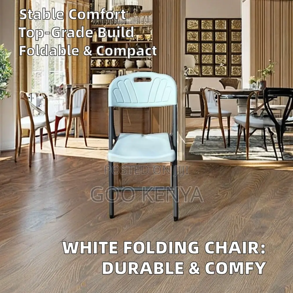 Outdoor Chair; Stackable Foldable Plastic Seating for Outdoors