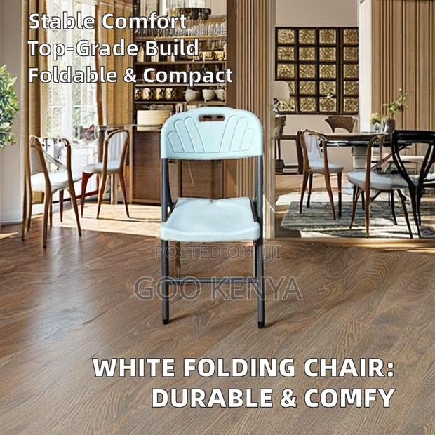 Outdoor Chair; Stackable Foldable Plastic Seating for Outdoors - thumbnail 4