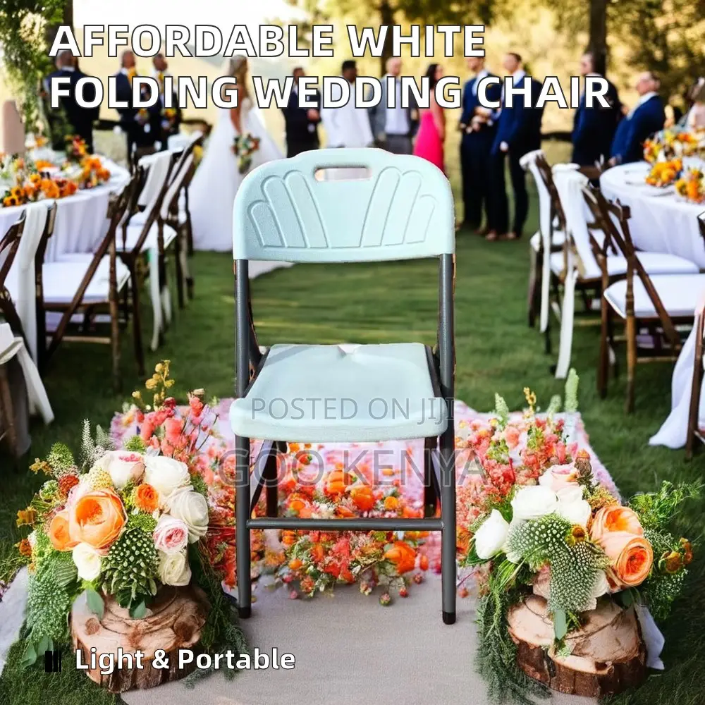 Outdoor Chair; Stackable Foldable Plastic Seating for Outdoors