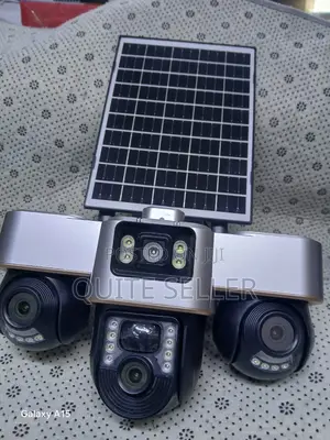 V380 Pro Tripple Lenses Outdoor Solar Camera 4g Sim Card Night Motion
