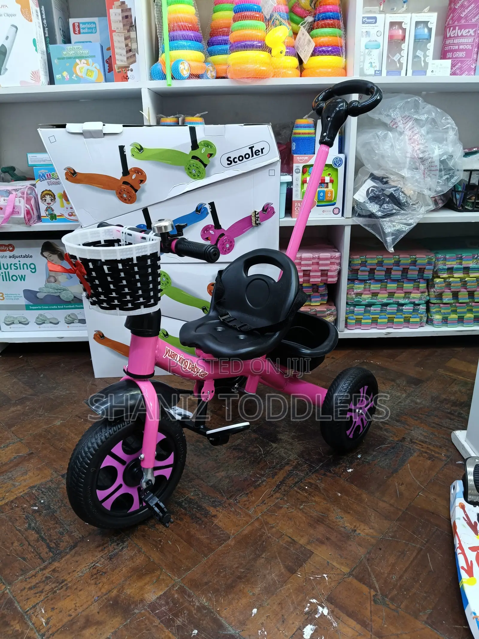Push Handle Kids Tricycle – Comfortable Durable