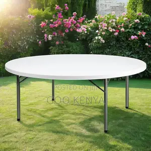 Outdoor Table; 1.5m Diameter Foldable Outdoor Dining Table