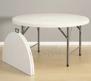 Outdoor Table; 1.5m Diameter Foldable Outdoor Dining Table