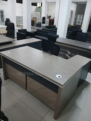 Modern Wood Finish With Cable Ports Storage Advanced Desk
