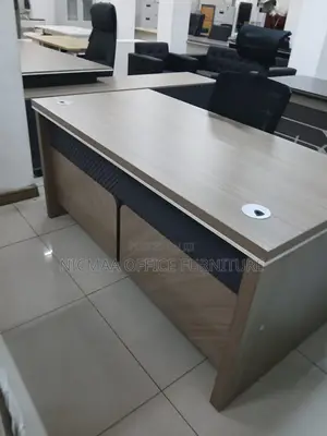 Modern Wood Finish With Cable Ports Storage Advanced Desk