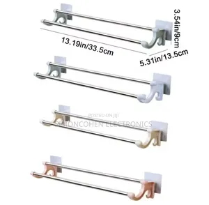 Self Adhesive Double Pole Towel Holder