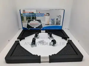 Black Fridge/Washing Machine Base Roller Trolley