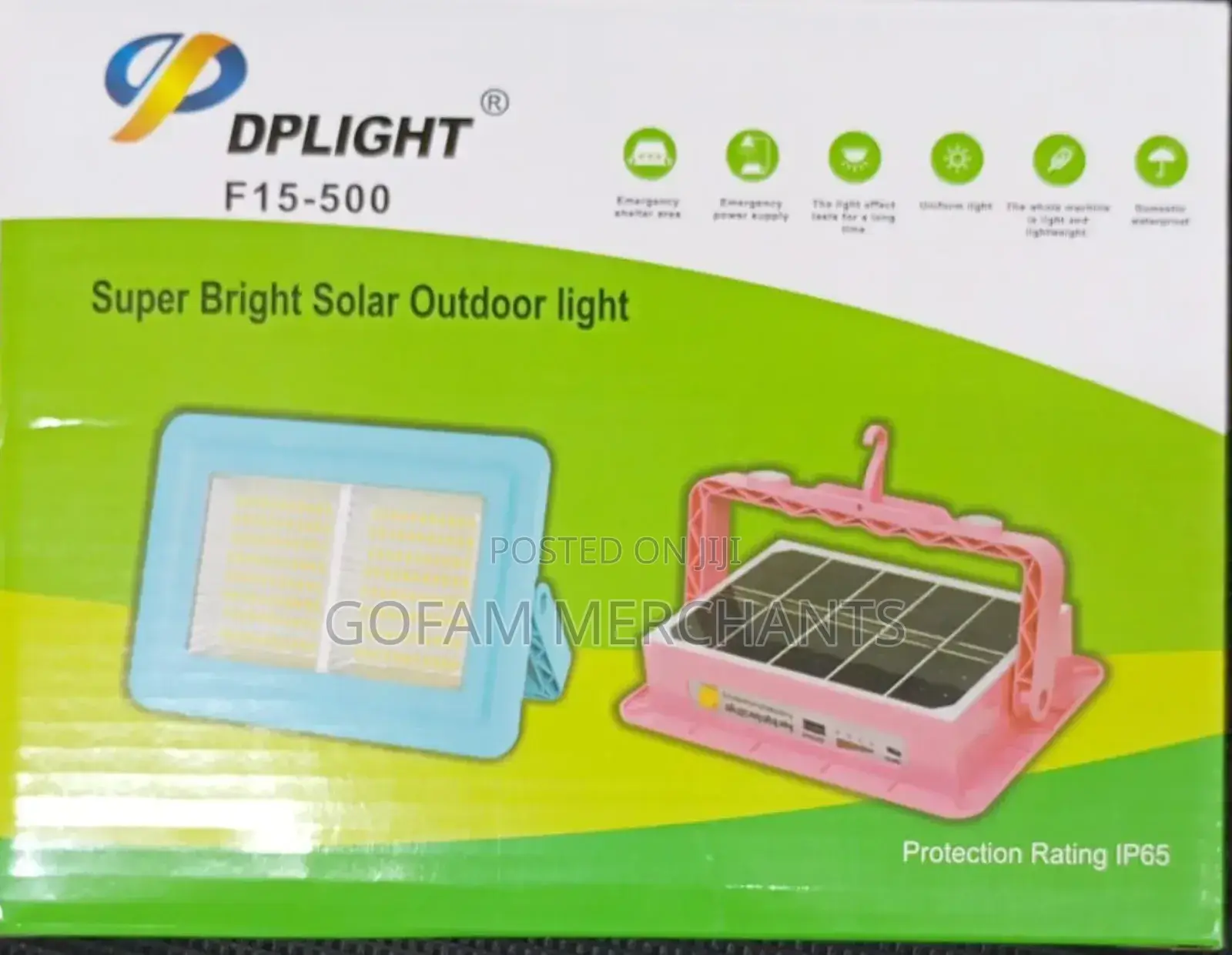 Portable Bright Rechargeable Light With Solar Dp Light F15-500