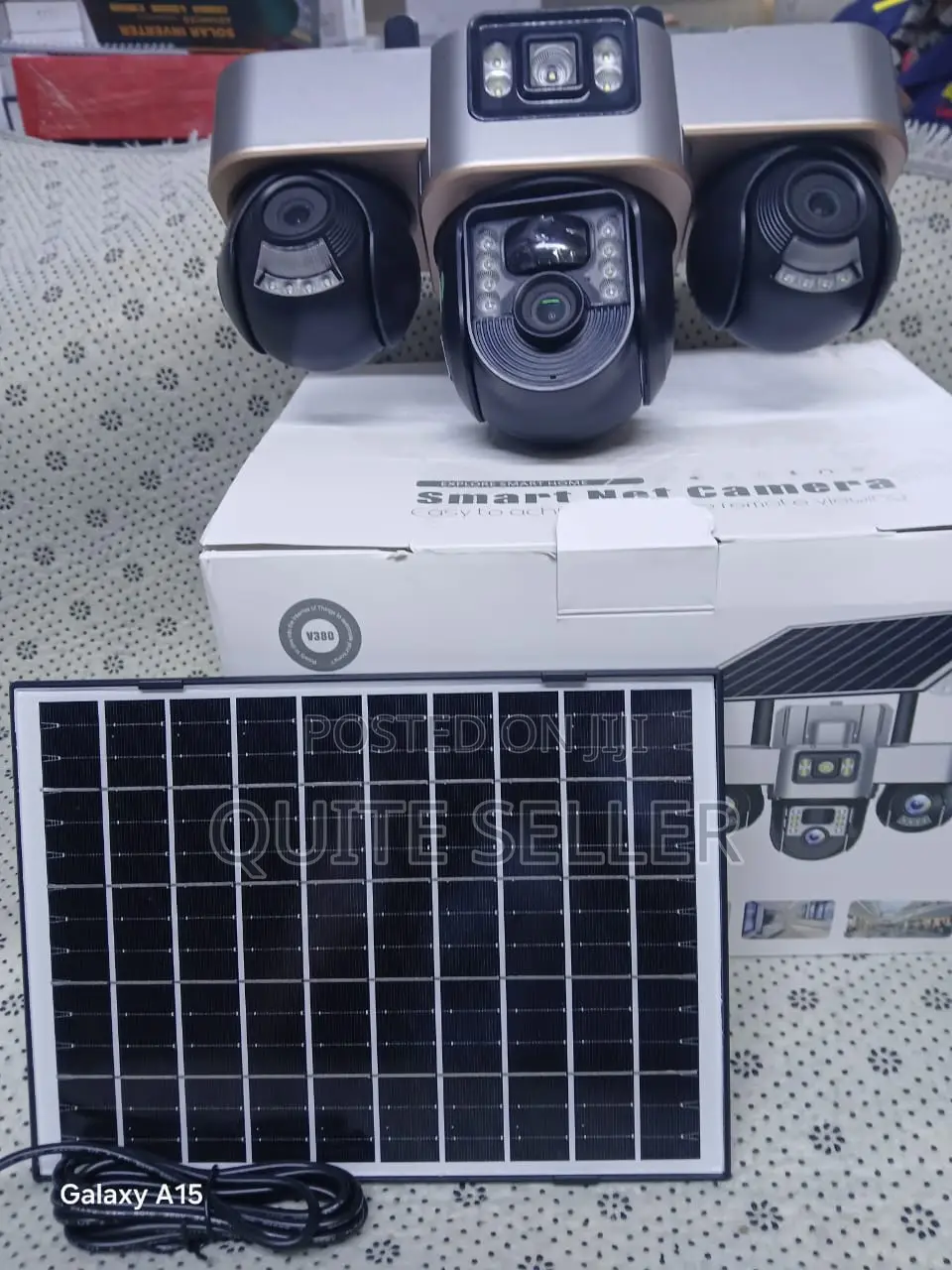 Triple-Lens Smart 3 Lens 3 Screen Solar Camerav380 New Solar Power 6mp