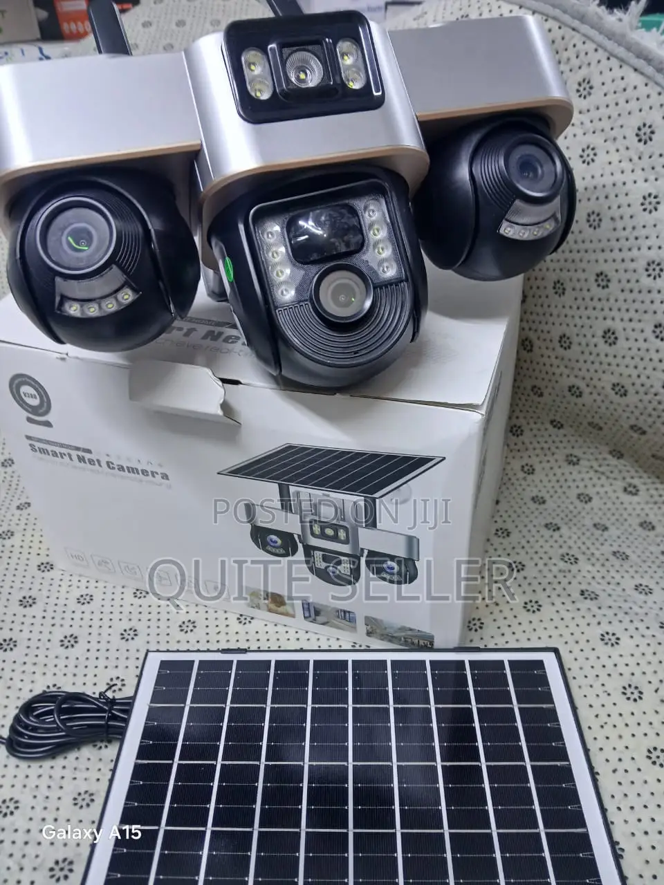 3ptz Tripple Camera With V380 CCTV Solar Powered Outdoor PTZ Camera