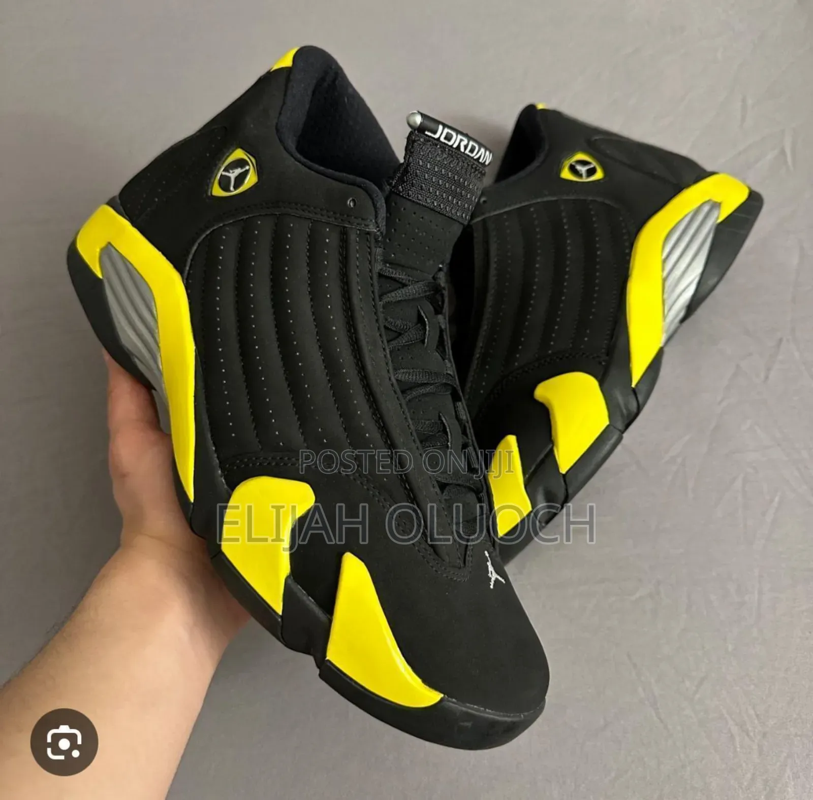 Air Jordan 14 Retro Thunder Black/Vibrant Yellow Sizes 40_45