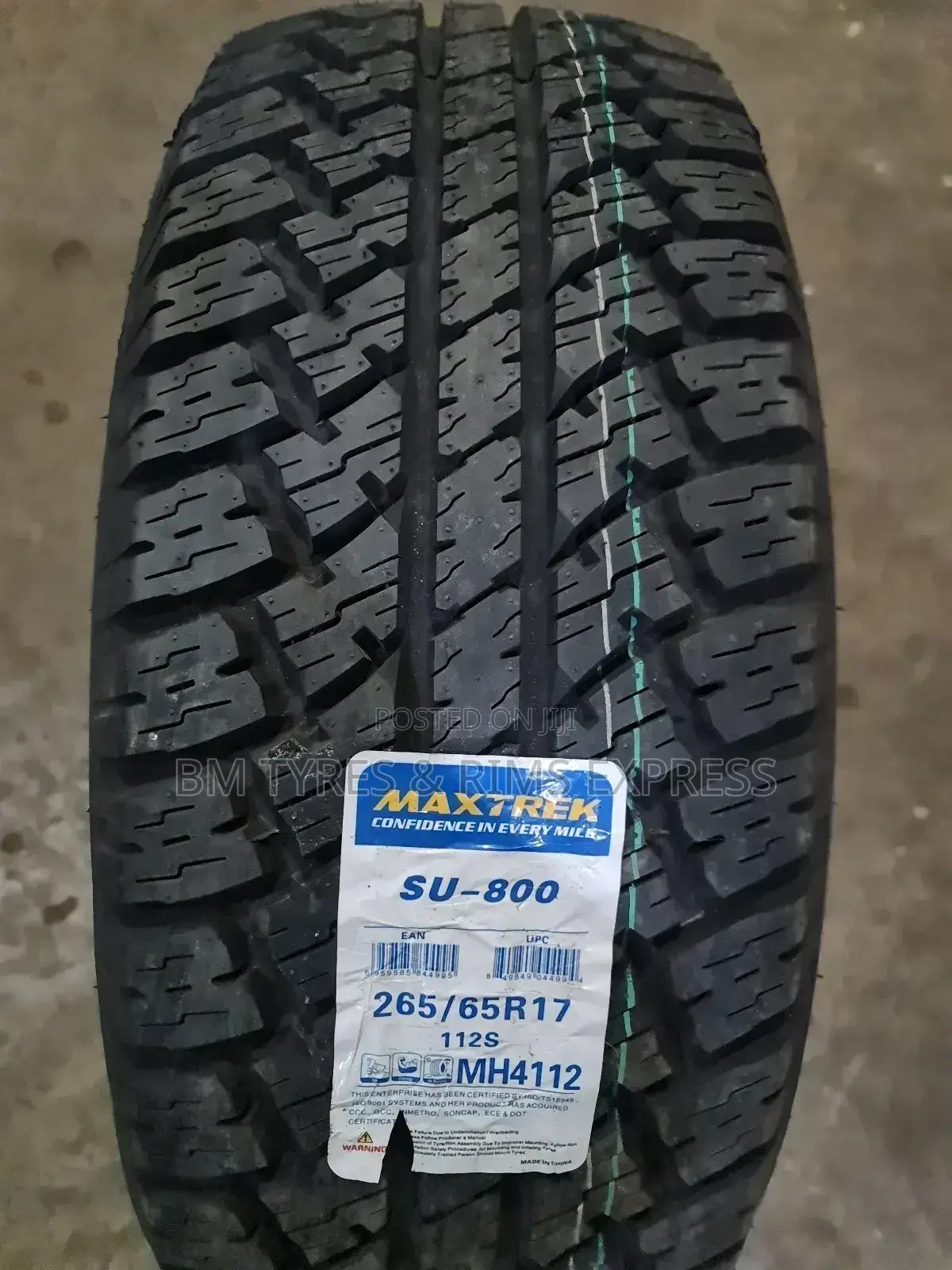 265 /65 R17 Maxtrek Tyres (All Terrrain)