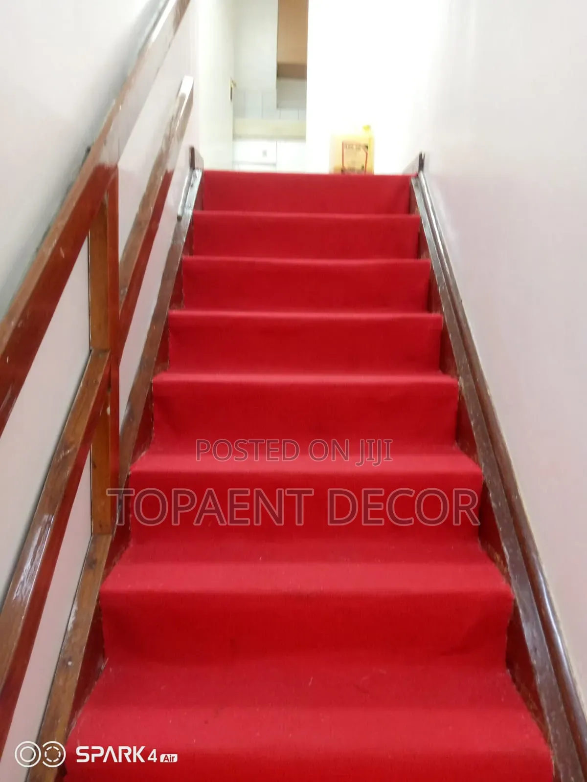 House and Office Staircases Wall to Wall Red Carpets