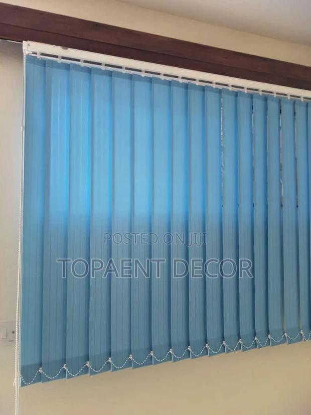 Sky Blue Oceanic Vertical Office Window Blinds - main view