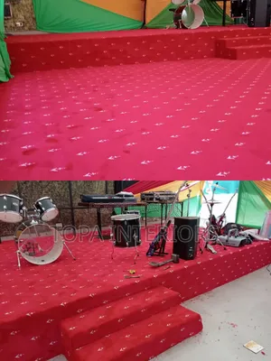 Executive Flowered Red Church Altar Carpets Installation