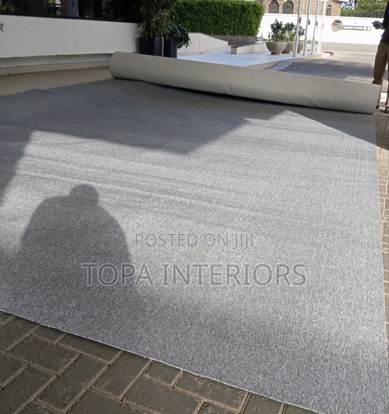 Light Grey 4m Wide Wall to Wall Flooring Insulation Carpets