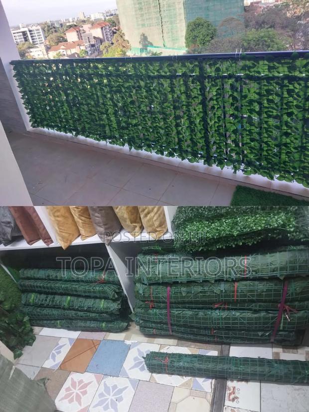 Fake Leaves Green Balcony Privacy Fence