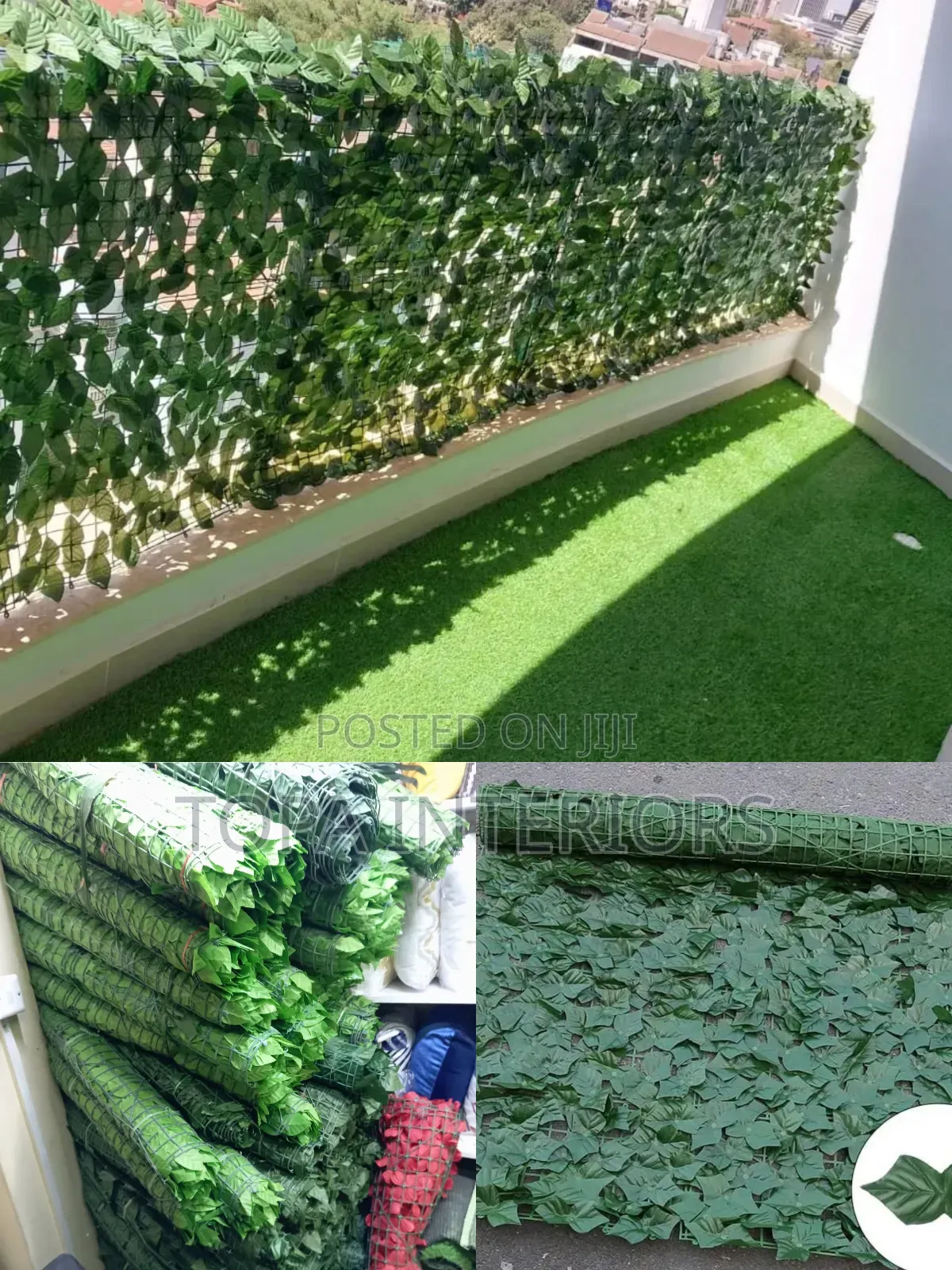 Fake Leaves Wind Breaking Artificial Balcony Ivy Privacy Fence