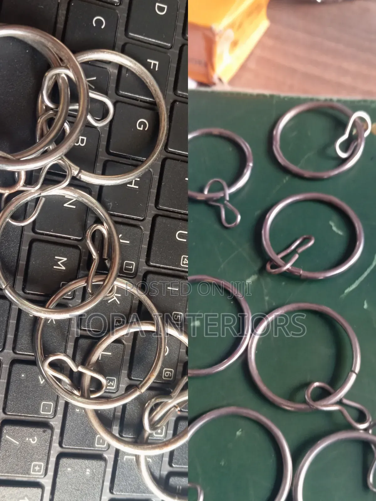 Curtain Installation Metallic Rings
