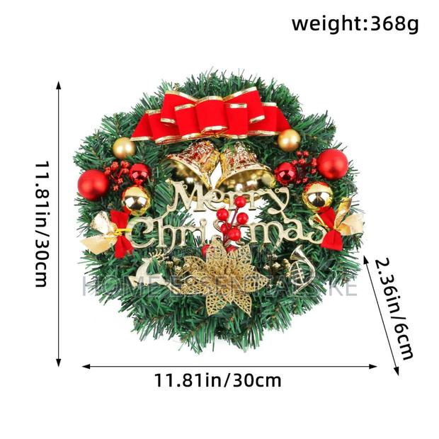 *30cm Cypress Front Door Christmas Wreath* - thumbnail 2