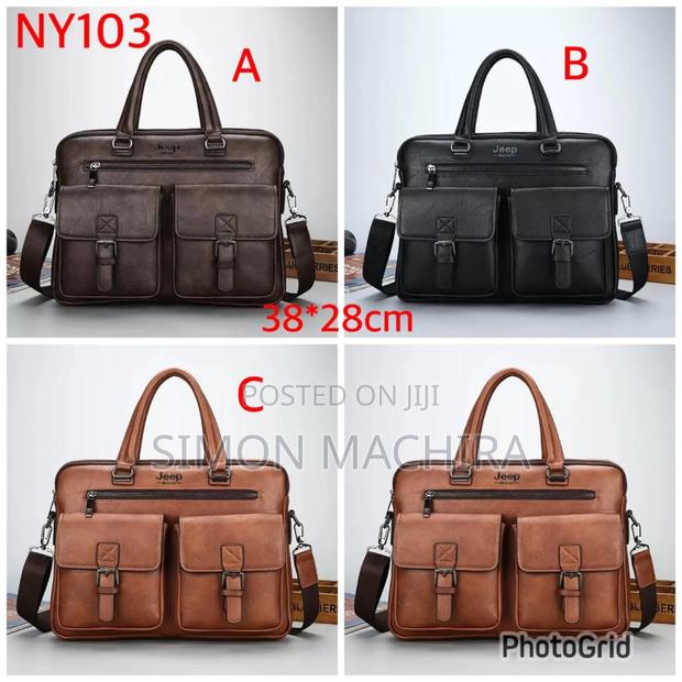Double Pocket Jeep Buluo Leather Jeep Laptop Bags - main view