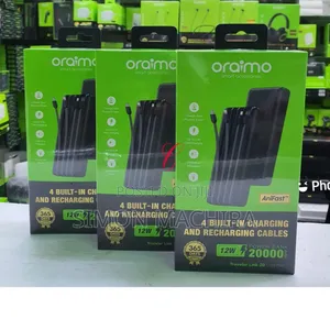 Oraimo Traveler Link 20 Opb-P5201 20,000mah Power Bank With Cables