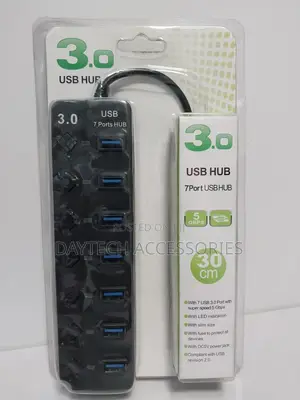 7 Ports Usb 3.0 Hub With on/Off Switch for Pc Laptop