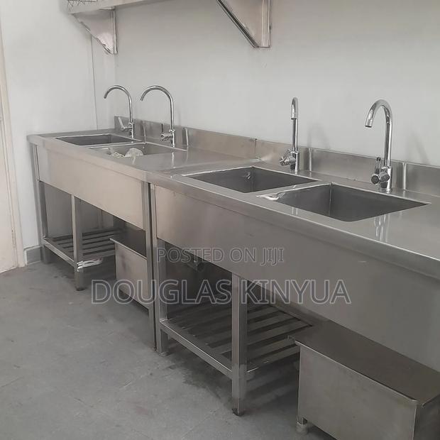 Stainless Steel Commercial Washing Sink/ Double Sink