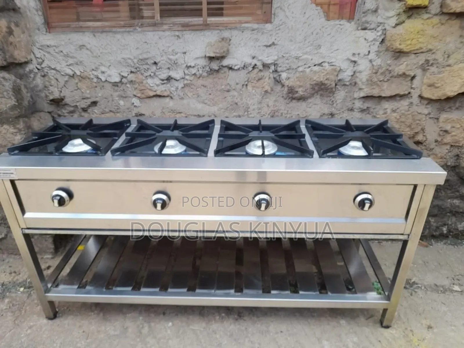 High Pressure 4burners Stainless Steel Commercial Gas Cooker: 