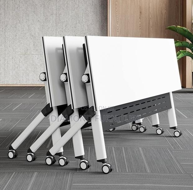 Foldable Compact Modern White Office Training Desk